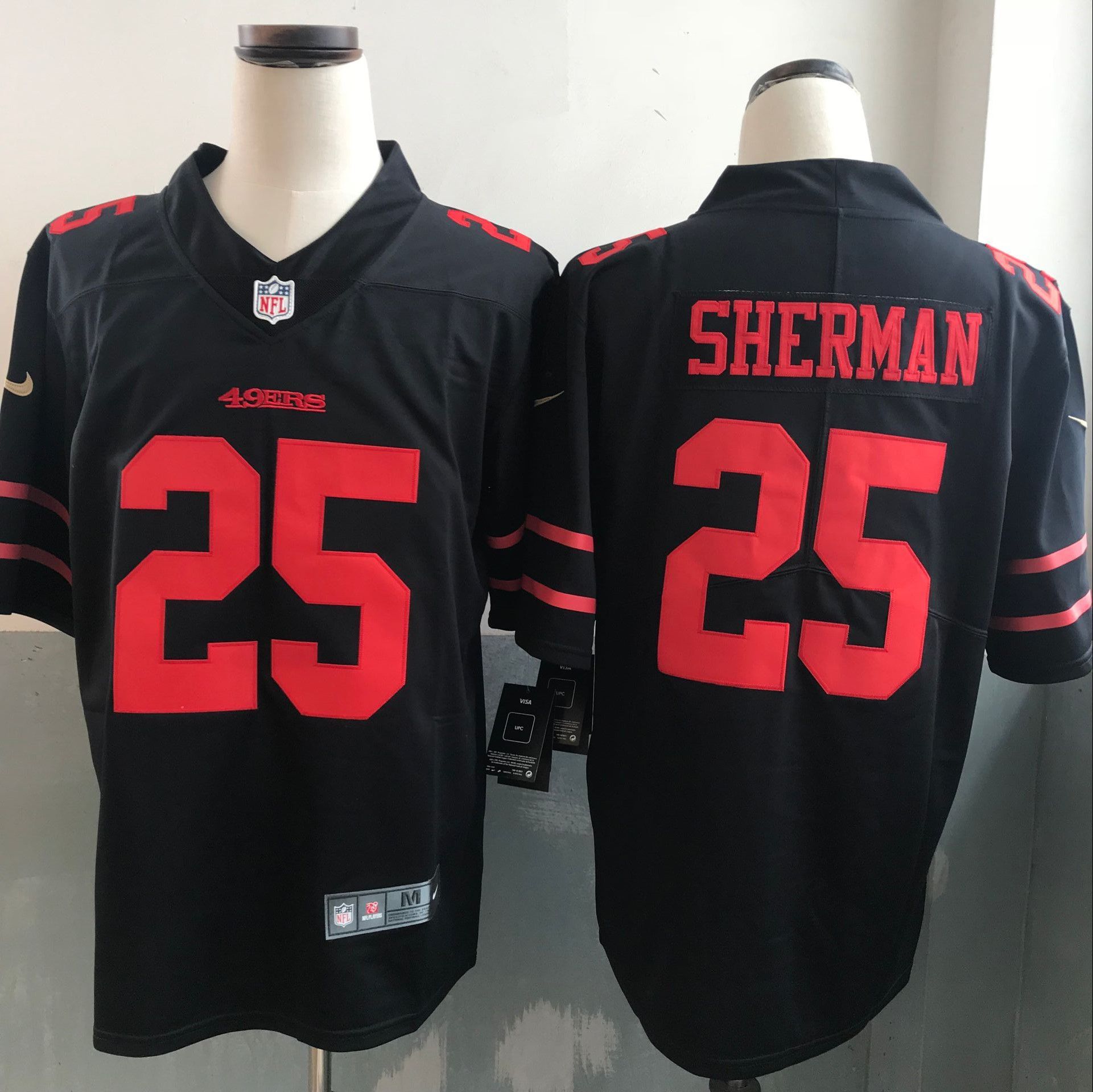 Men San Francisco 49ers #25 Sherman Black Nike Vapor Untouchable Limited NFL Jerseys->new york yankees->MLB Jersey